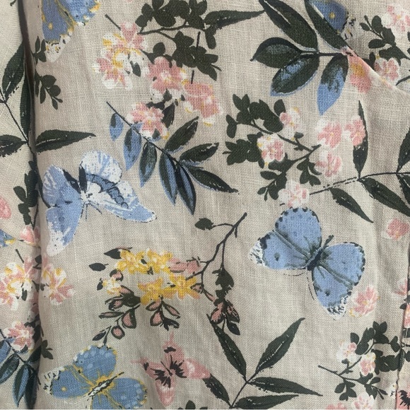 Laura Bianchi Italy Floral 100% Linen Tunic Top - Picture 11 of 11